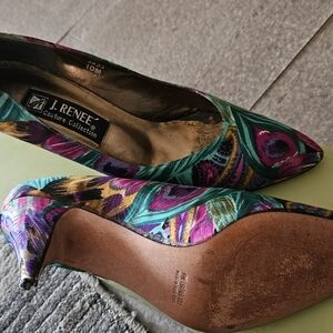 Womens paisley high heels